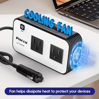Portable Car Power Inverter Travel Use Compact Design