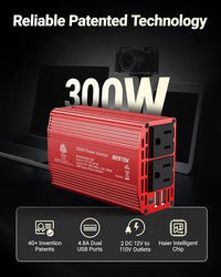 Portable Car Power Inverter Travel Road Trip Use