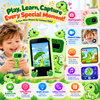Portable kids digital camera designed for handheld photo and video use.