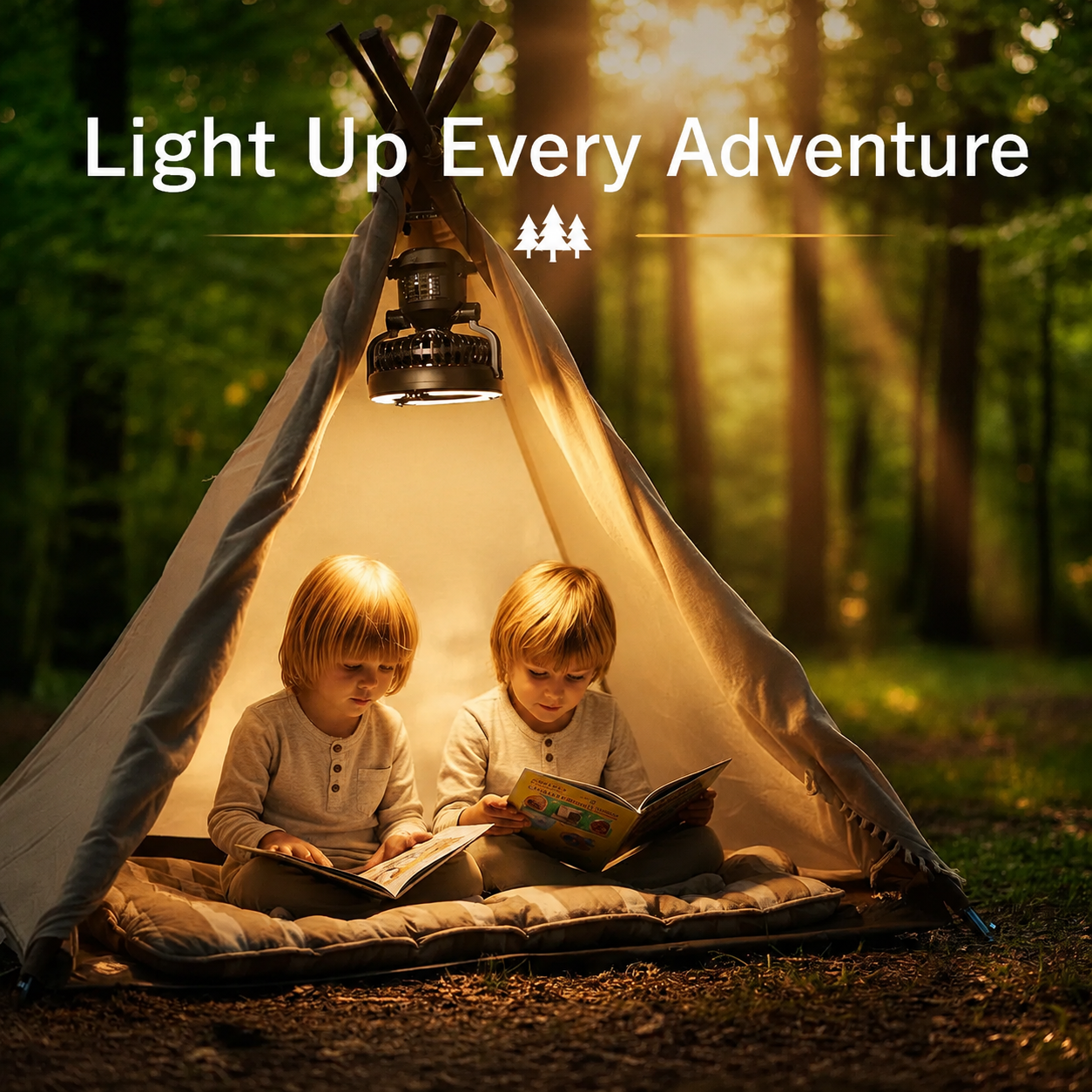 Portable lantern for travel and camping with bright overhead lighting