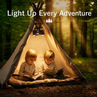 Portable lantern for travel and camping with bright overhead lighting