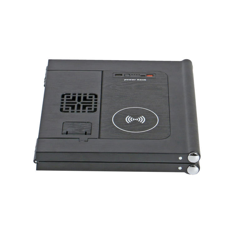 Portable laptop holder desk with comfortable workspace design