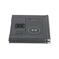 Portable laptop holder desk with comfortable workspace design