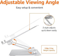 portable laptop stand for laptops up to 17.3 inches, foldable design