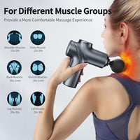 Portable massage gun for on-the-go use, perfect for athletes, fitness enthusiasts, and relaxation