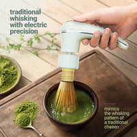 Compact portable matcha mixing tool