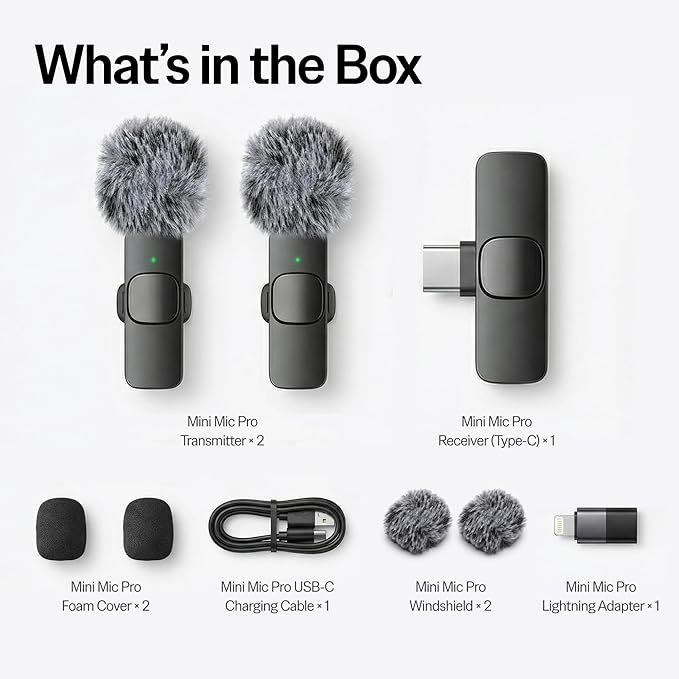 Portable mini microphone for content creators