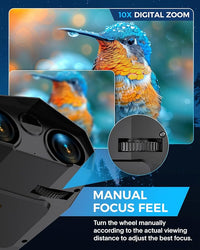 Portable night vision binoculars for security and wildlife observation