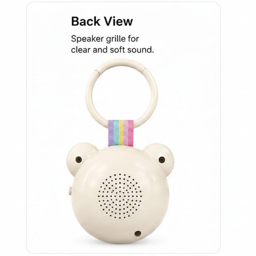 Portable Nursery Sound Machine Back View with Speaker Grille