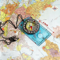Portable orienteering compass for backpacking and camping
