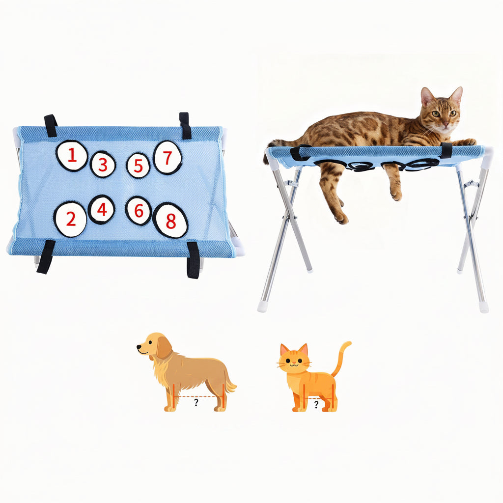 Portable Pet Grooming Table with Foldable Frame