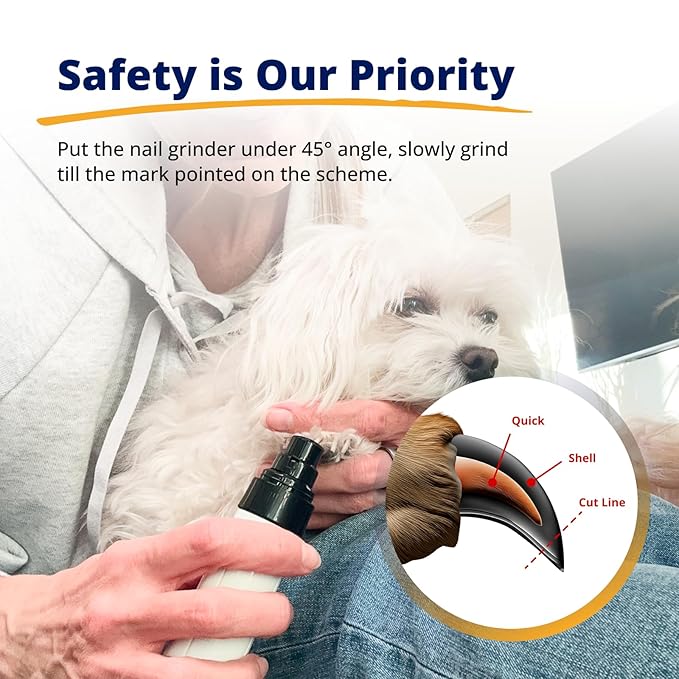 Portable electric pet nail grinder for dogs and cats