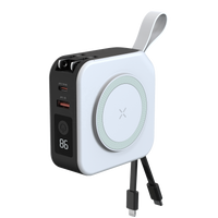 Portable Power Bank With LED Battery Display And Wireless Charging Support
