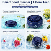 Portable produce washing device with compact automatic design