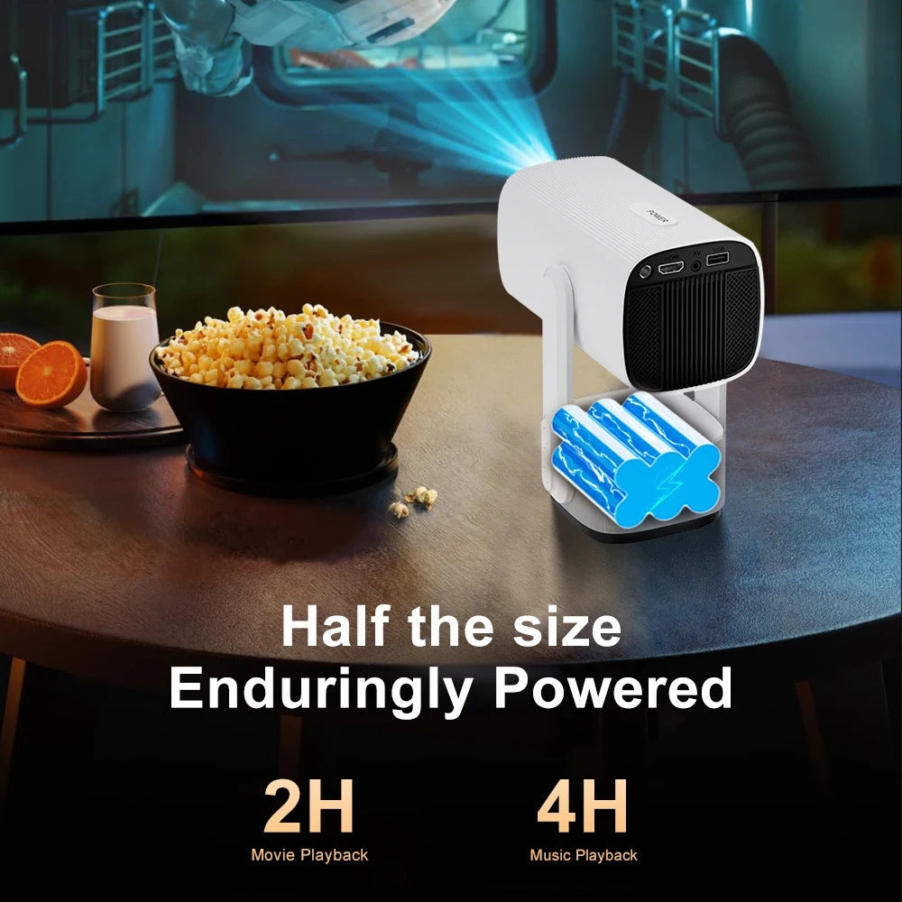 Portable projector with automatic focus adjustment
