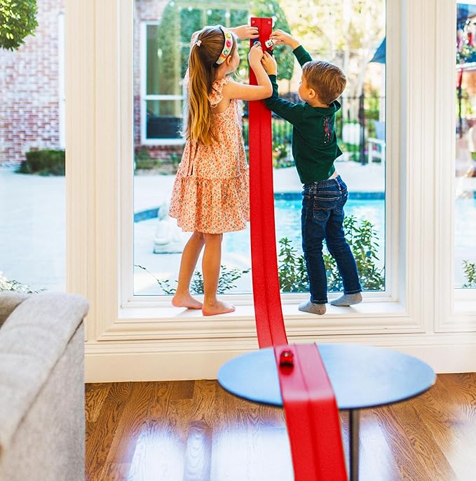 Roll-up portable racing track for easy storage