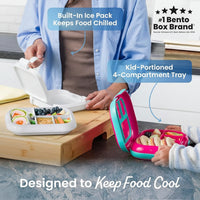 Portable lunch container for school and travel