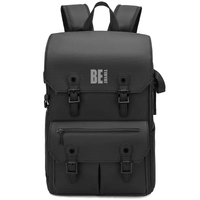Portable SLR camera backpack with large capacity storage on white background
