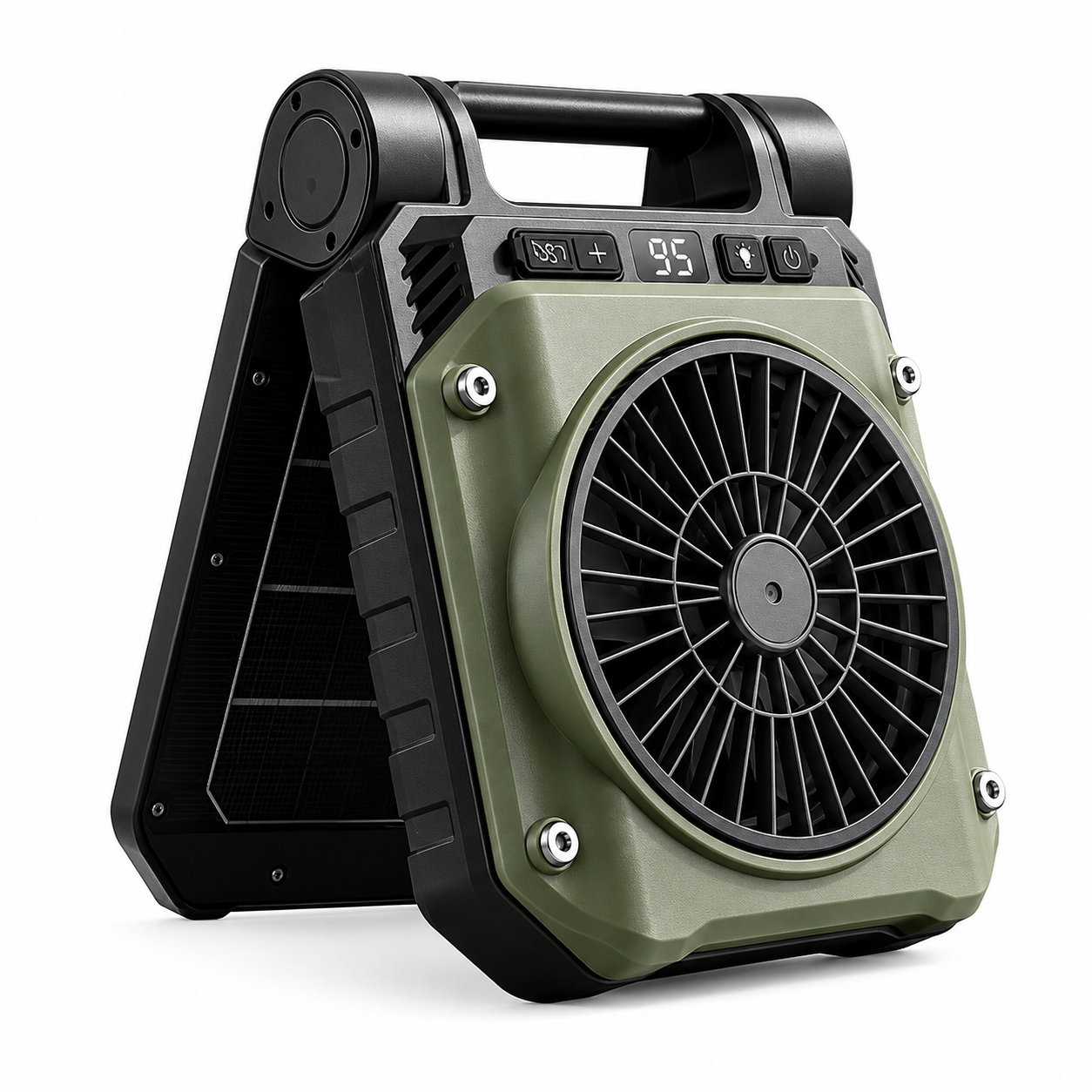 Portable Solar Fan Light for Camping and Outdoor Activities