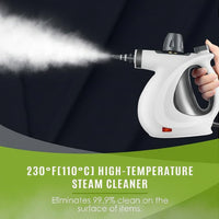 Portable steam cleaner with 12 interchangeable accessories