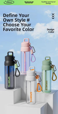 Portable straw water cup for outdoor activities