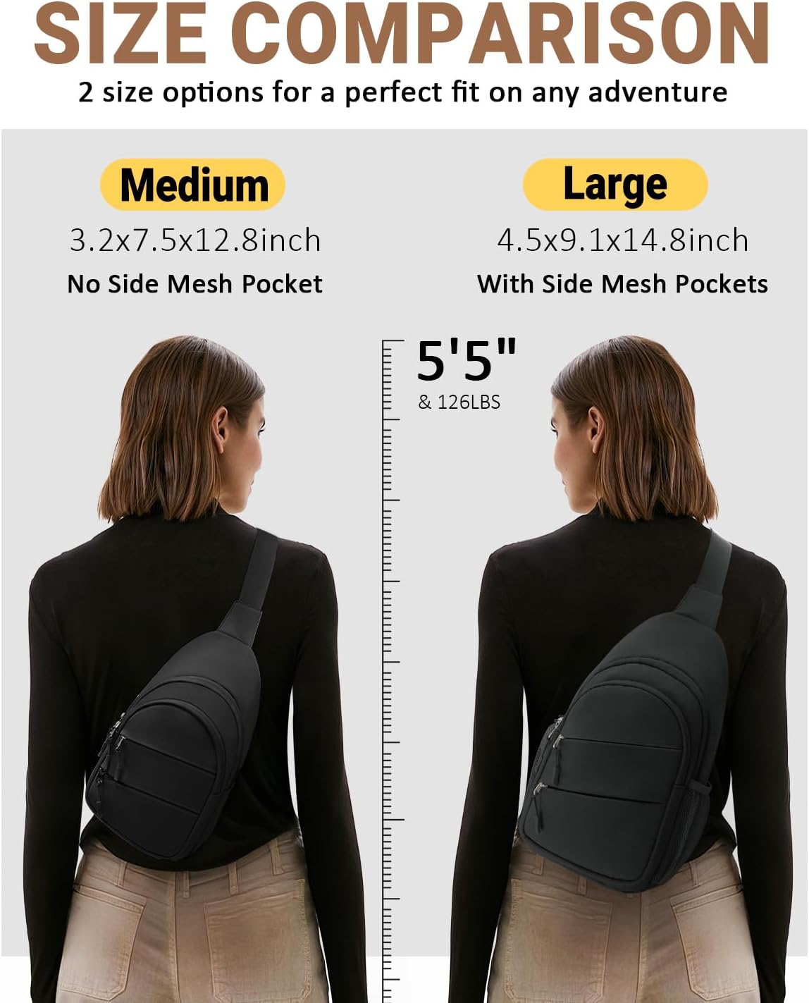 Portable travel sling bag for outdoor adventures
