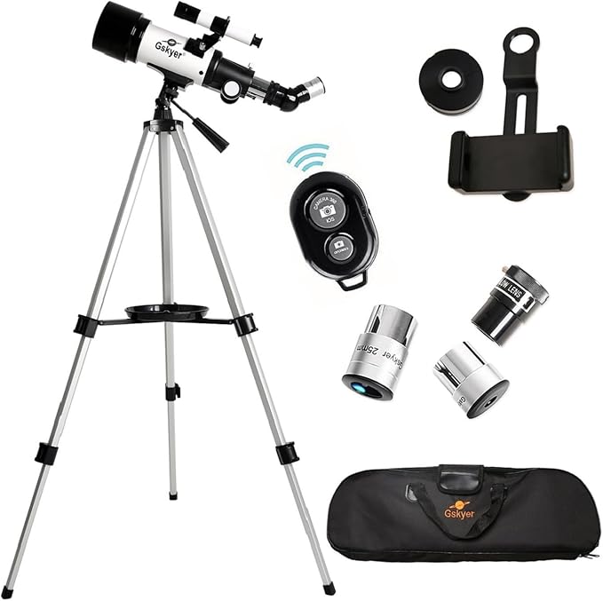 Portable travel telescope with carry bag for outdoor astronomy