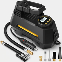 Portable yellow tyre inflator air compressor for car tires
