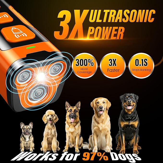 Portable Ultrasonic Dog Trainer with Multiple Training Modes