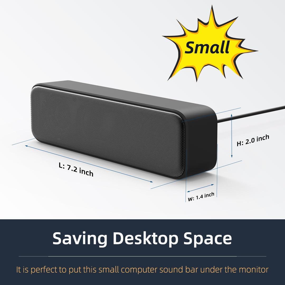 Portable USB Computer Speaker Compact Design