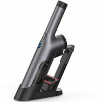 Portable rechargeable vacuum cleaner with push rod