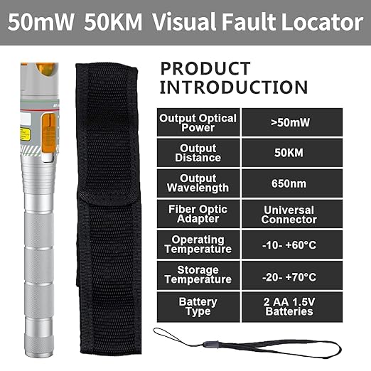 Portable VFL fiber testing device for field engineers
