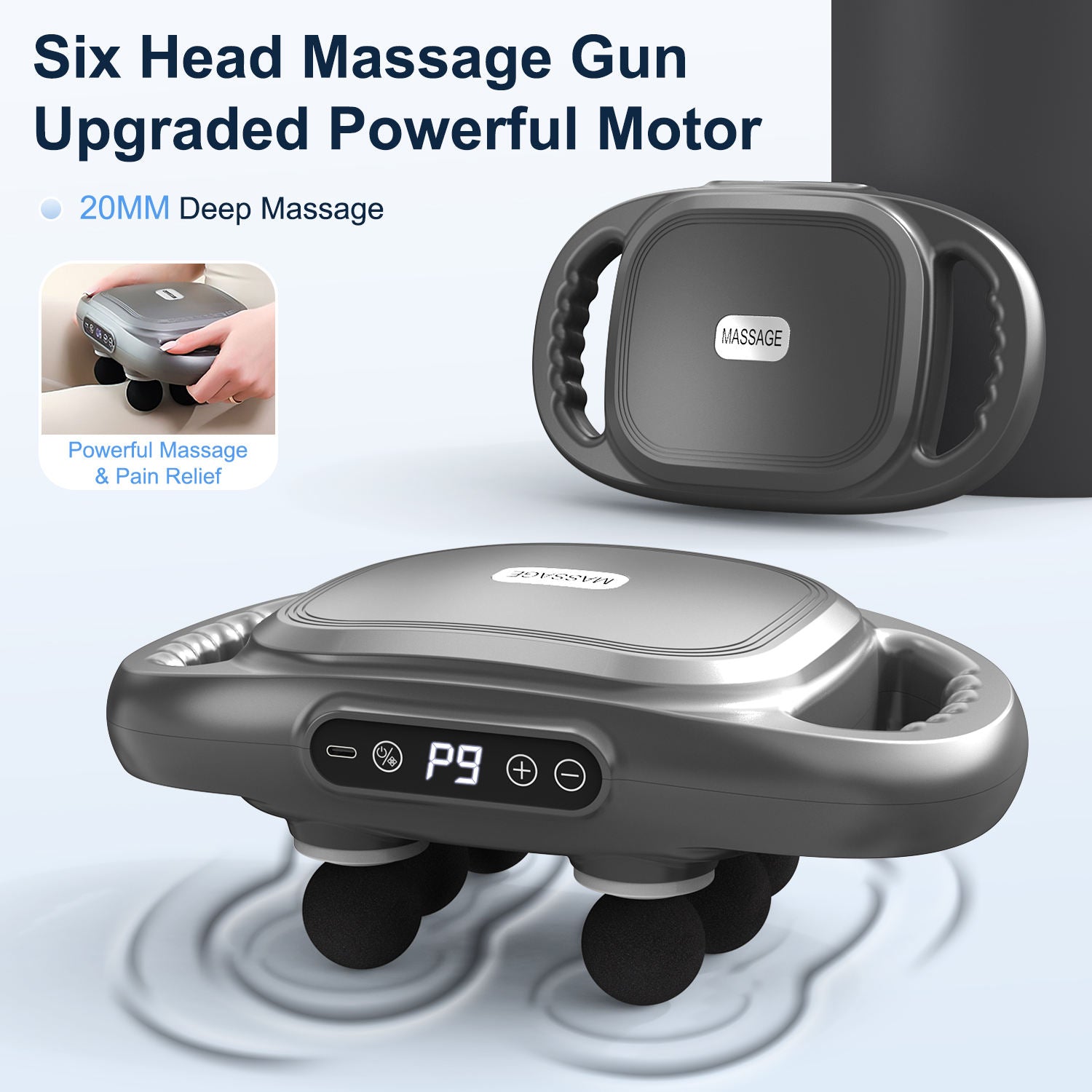 Portable vibration body massager with adjustable speed settings