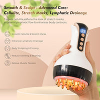 Portable warm mode body massager side view with simple controls