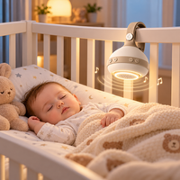 Portable baby white noise machine with convenient hanging loop design
