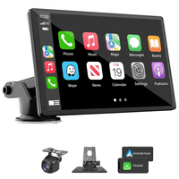 portable wireless carplay car stereo with 7 inch HD touchscreen display for dashboard use