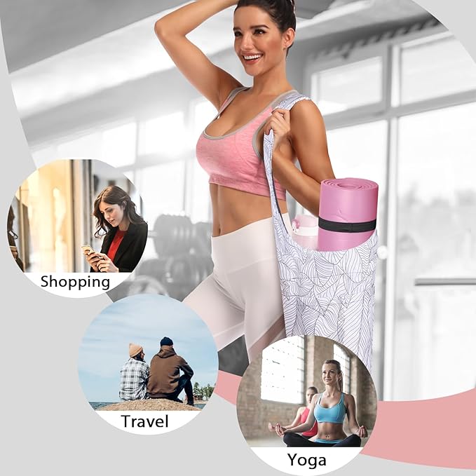 Portable yoga mat holder bag for gym fitness and outdoor workouts