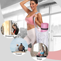 Portable yoga mat holder bag for gym fitness and outdoor workouts