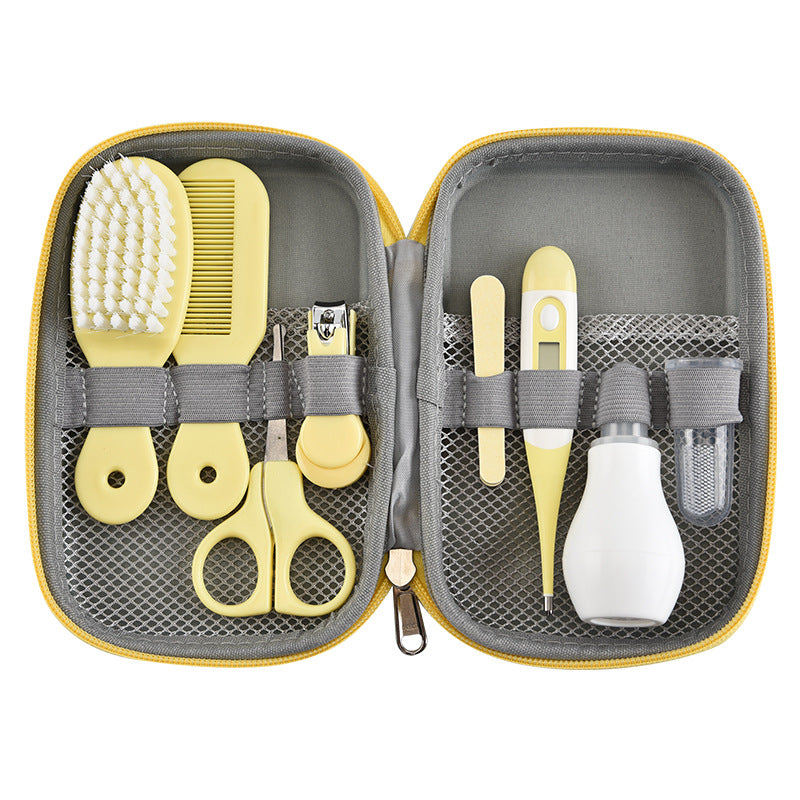 Portable baby care organizer with mesh compartments and elastic tool holders