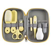 Portable baby care organizer with mesh compartments and elastic tool holders