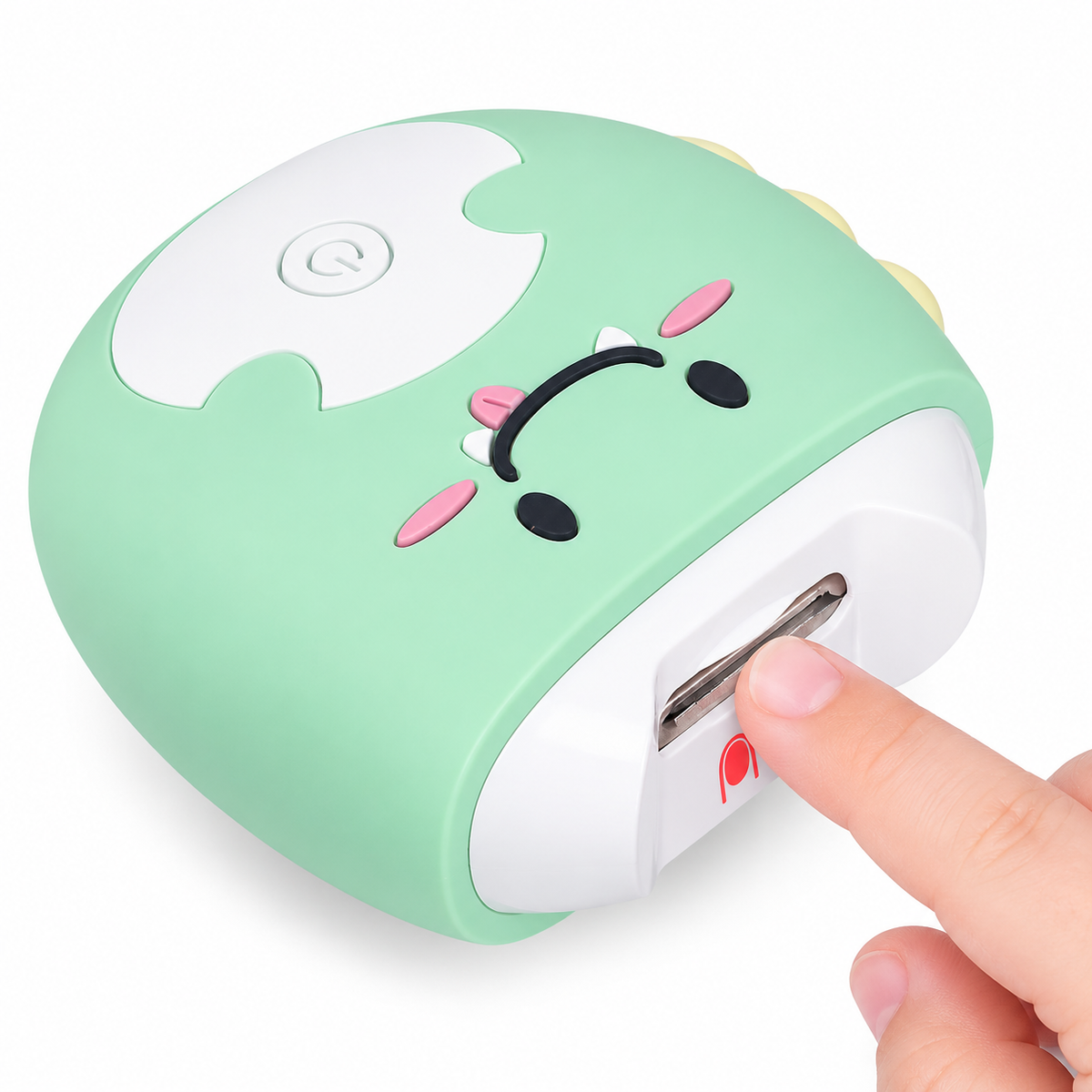 Portable baby nail cutting device for newborn fingernail and toenail grooming