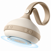 Portable baby sound machine with flexible hanging loop and easy control buttons