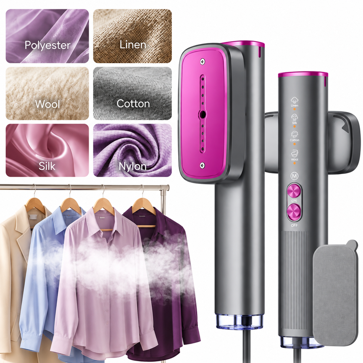 30 second fast heat up travel steamer