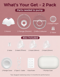 Portable milk expression pump set arranged with a protective carrying case