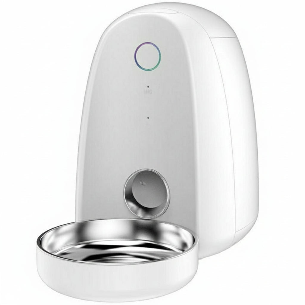 Portion Pet Food Dispenser for Scheduled Feeding