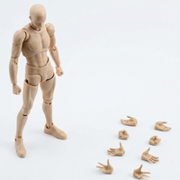 5.9 Inch Poseable Artist Action Figure – Drawing Model for Artists, Transparent Skin Tone