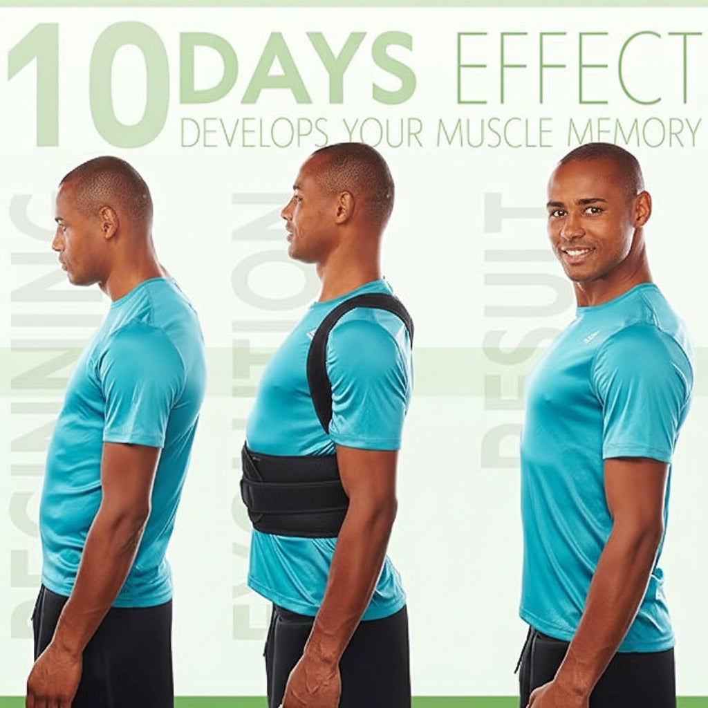 Back view showing adjustable straps on posture corrector