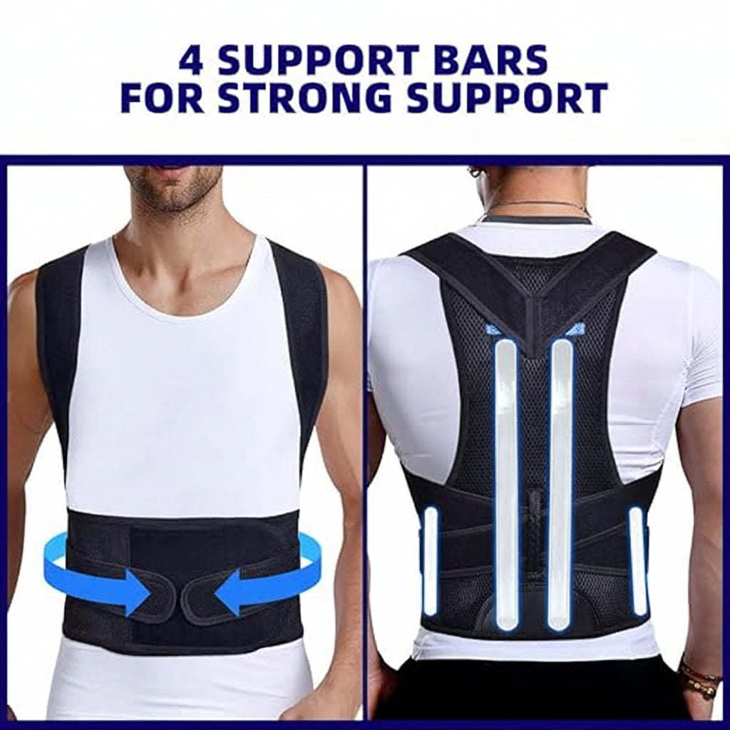 Back view showing adjustable straps on posture corrector