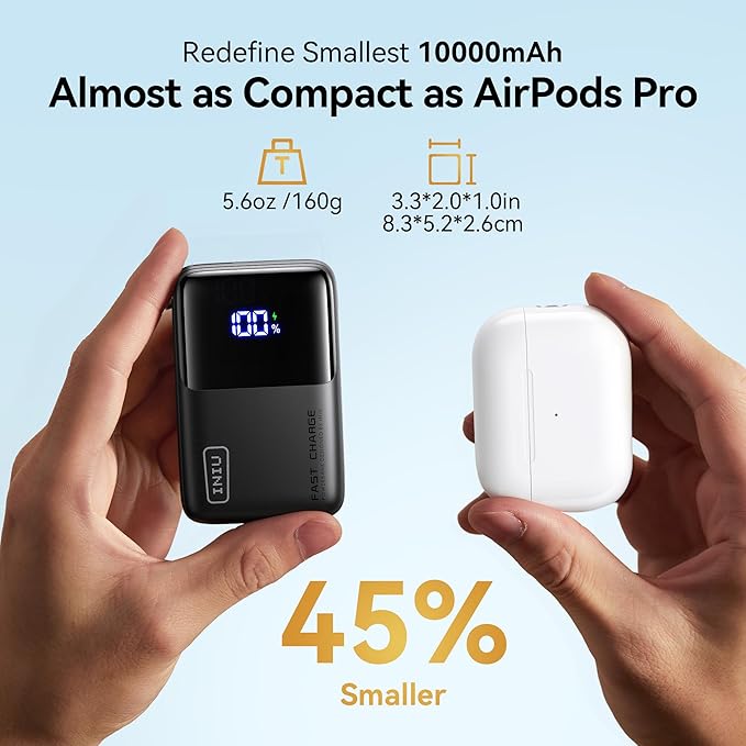 Portable Power Bank Charging Smartphone Fast
