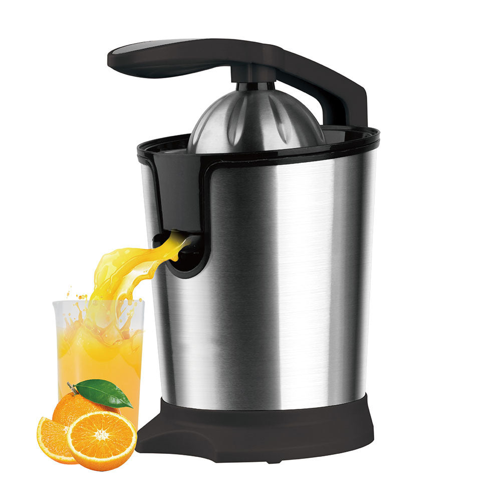 Premium electric orange juicer with stainless steel citrus design